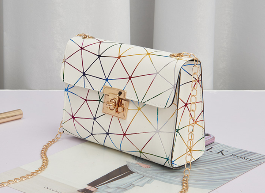 QA-863 - Trendy Line Sling Bag Special White